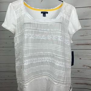 Tommy Hilfiger White Short Sleeve Top